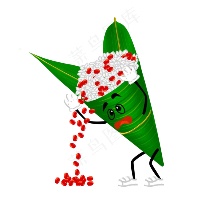绿色的粽子(2000X2000(DPI:300))psd模版下载
