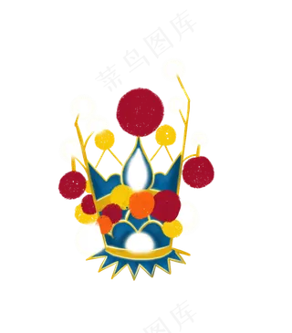 国潮戏剧头饰花冠