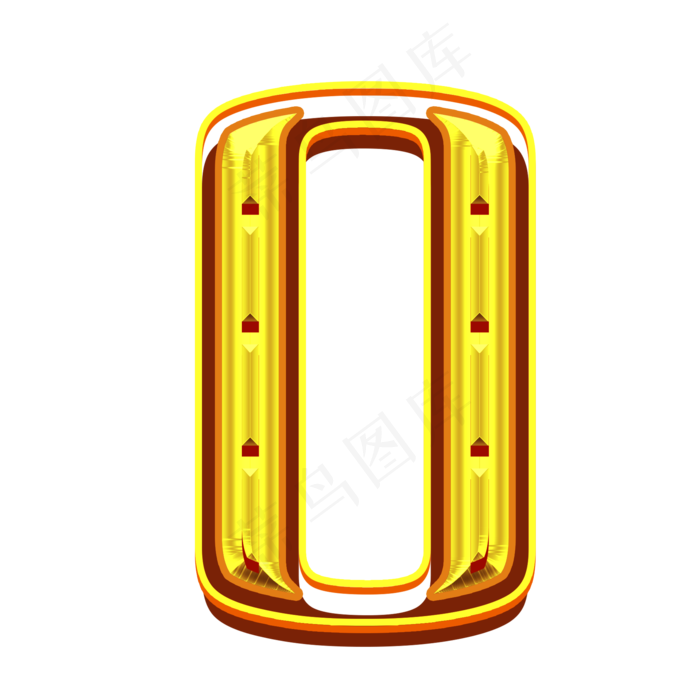 金红浮雕倒计时数字0(2000X2000(DPI:300))psd模版下载