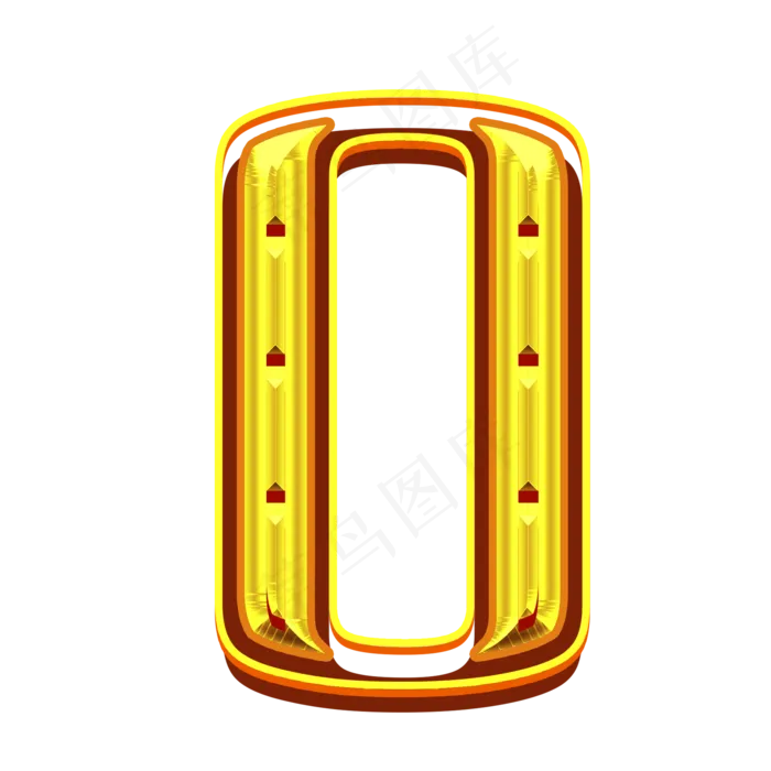 金红浮雕倒计时数字0(2000X2000(DPI:300))psd模版下载