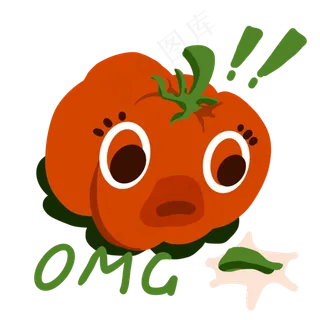 夏日小清新水果蔬菜脱发番茄南瓜