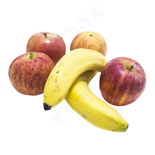 一堆新鲜的水果香蕉免抠图