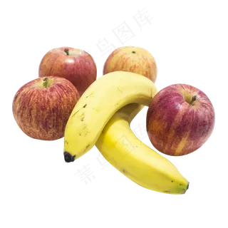 一堆新鲜的水果香蕉免抠图