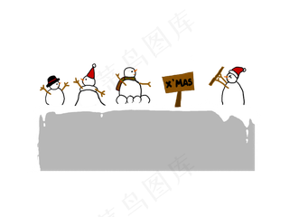 圣诞雪人装饰,免抠元素