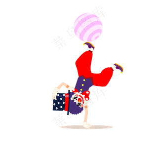 愚人节小丑矢量源文件,免抠元素