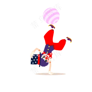 愚人节小丑矢量源文件,免抠元素