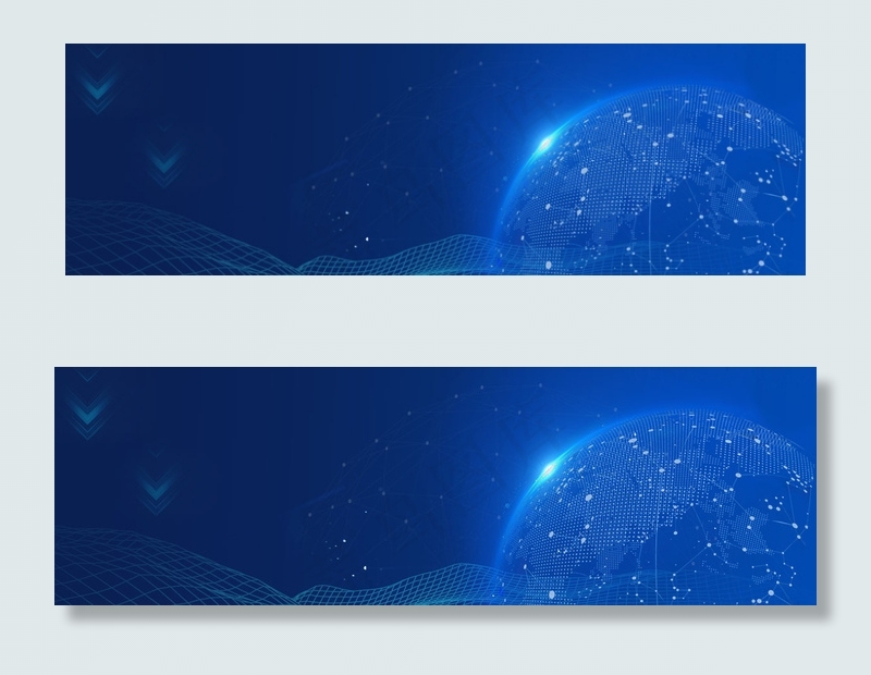 蓝色地球底纹海报banner