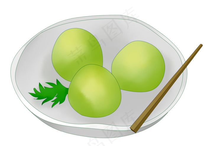 清明节青团食物插画
