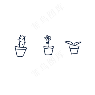 手绘花简笔画小清新花花草草