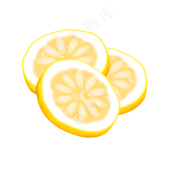 免扣卡通水果柠檬片(2000X2000(DPI:300))psd模版下载