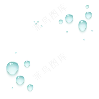 春天纯净水珠美景,免抠元素