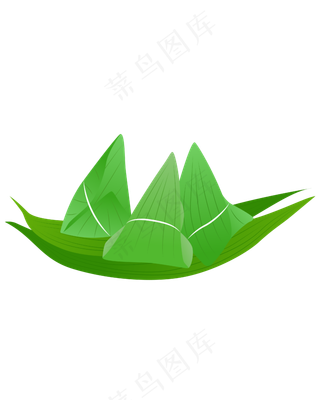 矢量免扣卡通粽子