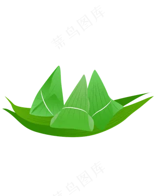 矢量免扣卡通粽子