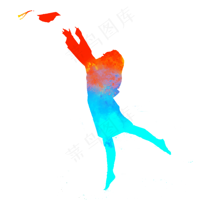 毕业季剪影炫彩文艺(2000X2000(DPI:300))psd模版下载