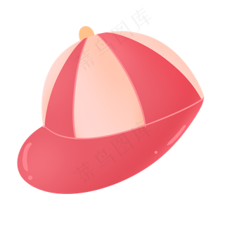 红色卡通六一儿童节帽子