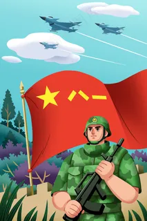 八一建军节军人保卫祖国战机