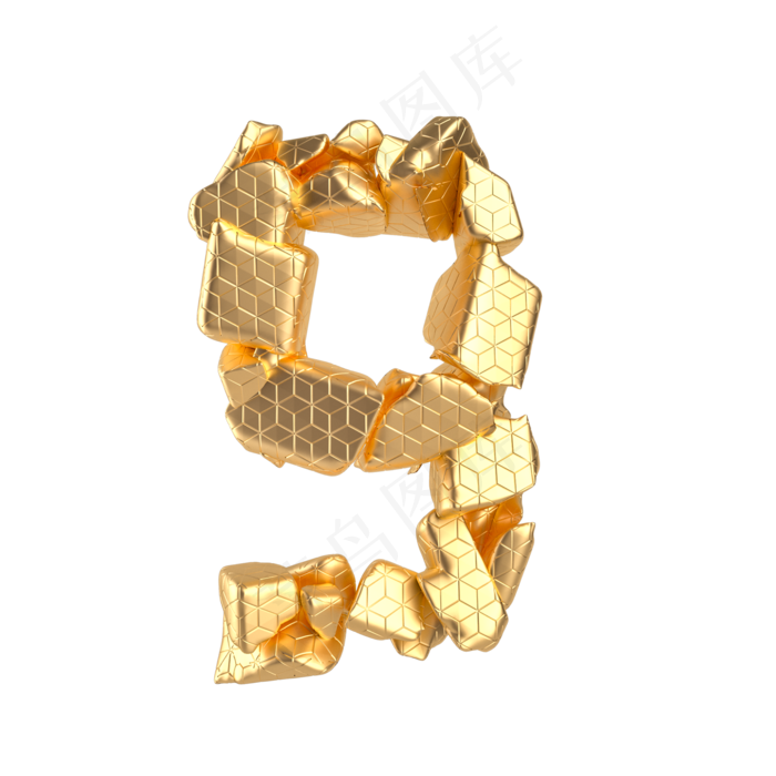 破碎金石倒计时周年庆数字9(2000X2000(DPI:300))psd模版下载