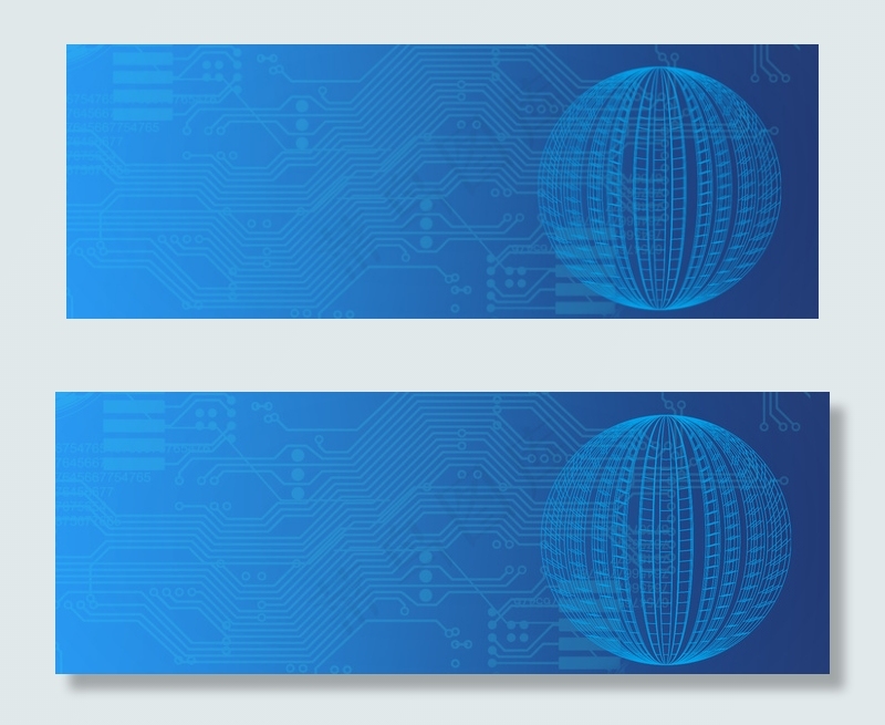 蓝色科技网页banner(1920*700px 	       )psd模版下载