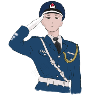 空军敬礼矢量元素