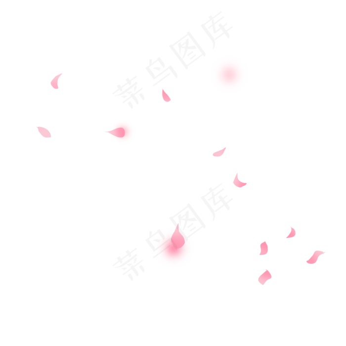 飘落的花瓣素材(2000X2000(DPI:300))psd模版下载