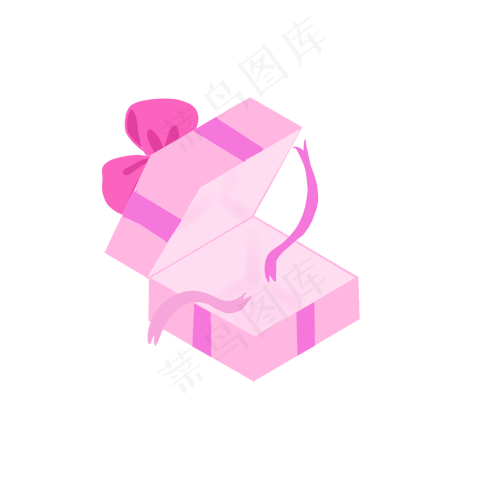 儿童节节日粉色礼物盒