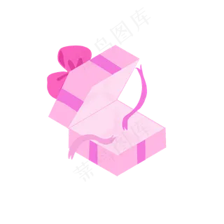 儿童节节日粉色礼物盒
