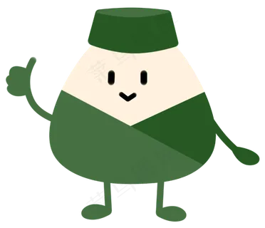 手绘可爱端午节粽子卡通形象png