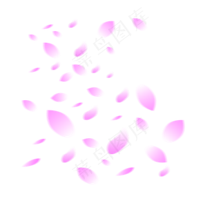 樱花花瓣粉色飘落漂浮矢量,免抠元素