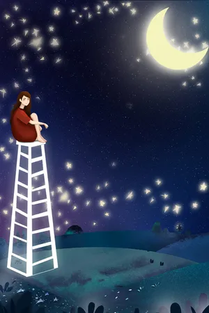 仲夏夜之梦坐在*上的女孩