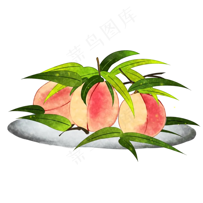 水蜜桃桃子柔软甜美脆桃PNG香(3000X3000(DPI:300))psd模版下载