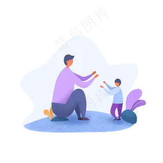 父亲节爸爸与小孩玩耍