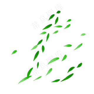 小清新春日漂浮柳叶