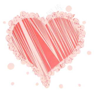 C4D粉色情人节悬浮装饰爱心,免抠元素