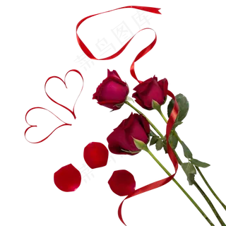 鲜艳玫瑰七夕节