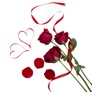 鲜艳玫瑰七夕节