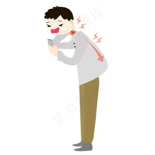 颈椎疼的男孩