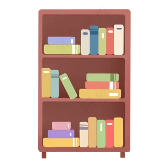 手绘书柜PSD源文件,免抠元素