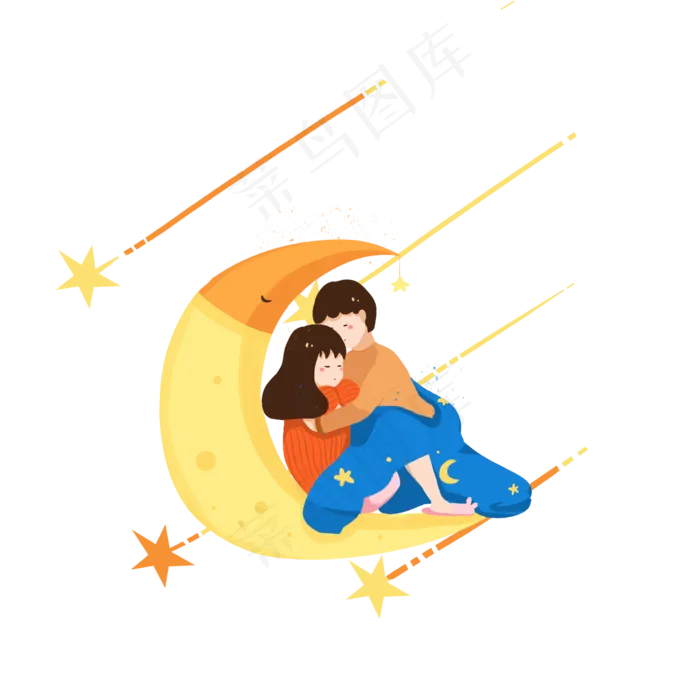 月亮夜晚情侣系列(2362X2362(DPI:300))psd模版下载