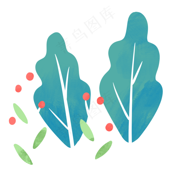 植物花束鲜花叶子(2000X2000(DPI:300))psd模版下载