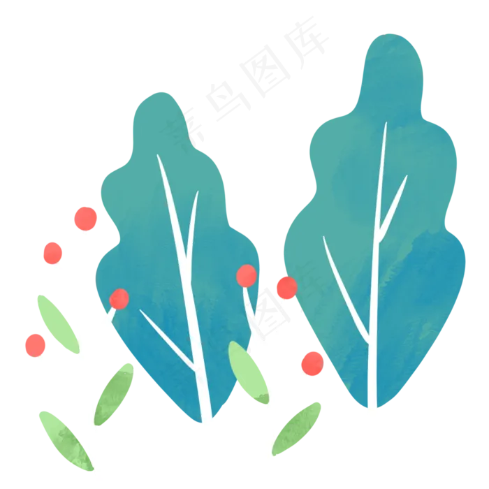 植物花束鲜花叶子(2000X2000(DPI:300))psd模版下载