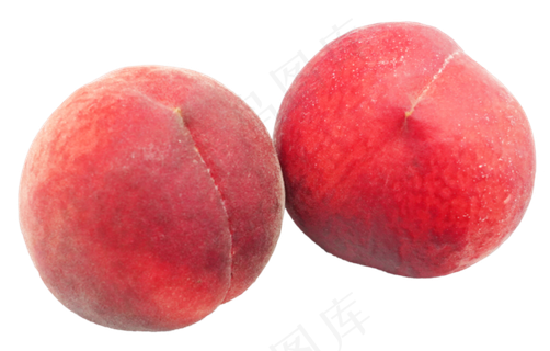 两个水果桃子
