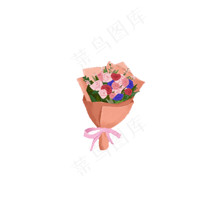 情人节一束香槟玫瑰花(2000X2000(DPI:72))psd模版下载