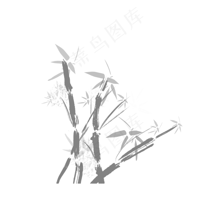 端午节水墨竹叶中国风(2000X2000(DPI:300))psd模版下载