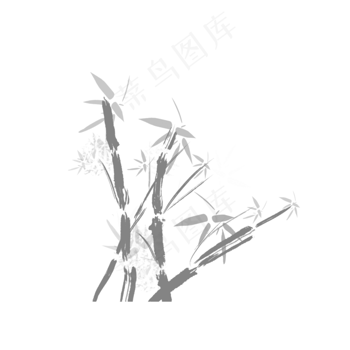 端午节水墨竹叶中国风(2000X2000(DPI:300))psd模版下载
