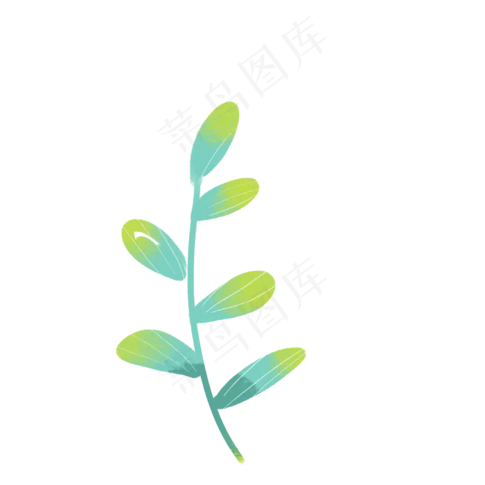 春天植物叶子下载(2000X2000(DPI:300))psd模版下载