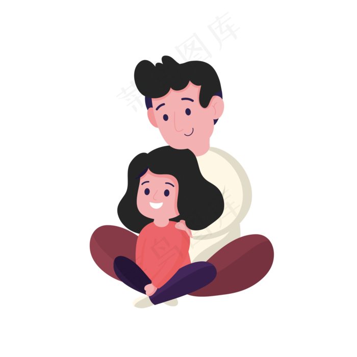 父亲节父女温馨人物