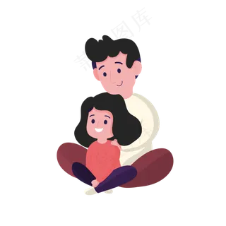 父亲节父女温馨人物