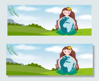 世界地球日公益环保banner