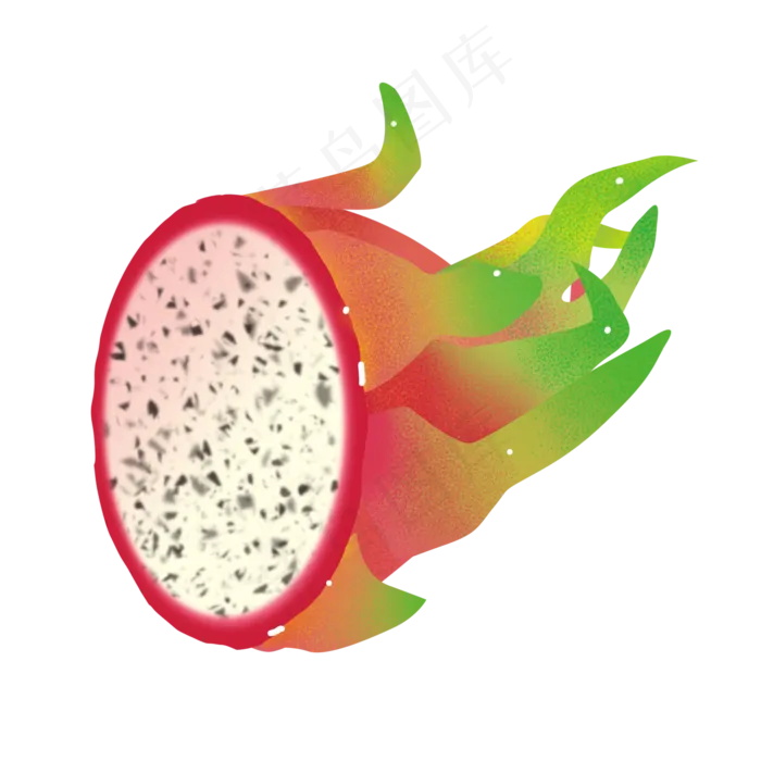 红色红龙果水果(2000X2000(DPI:300))psd模版下载