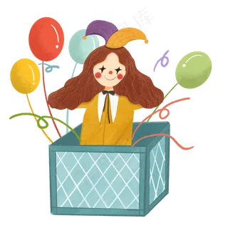 小丑礼物愚人节气球PNG